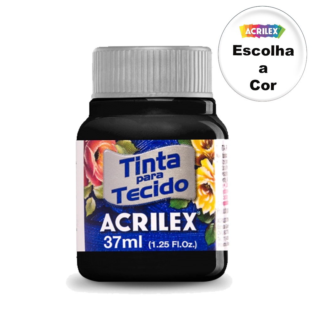 Tinta Tecido Fosca 37 ml – Escolha a Cor – Acrilex