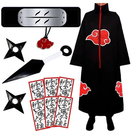 Capa Manto Akatsuki Kisame Nuvens Alta Qualidade +