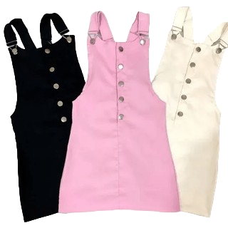 Vestido Jardineira Feminino Bergaline Moda Bloguei