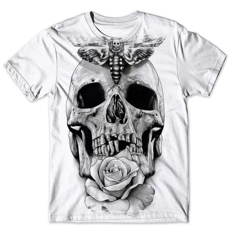Camisa Camiseta Masculina Caveira Mexicana 85