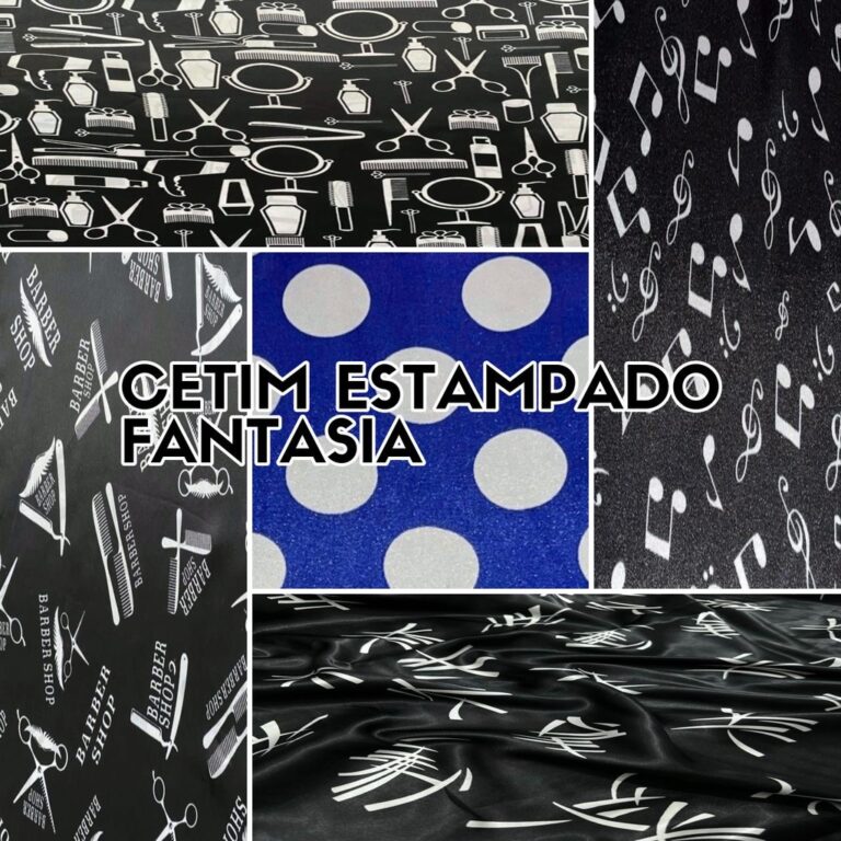 6 Metros Tecido Cetim Estampado Fantasia Cetim de 