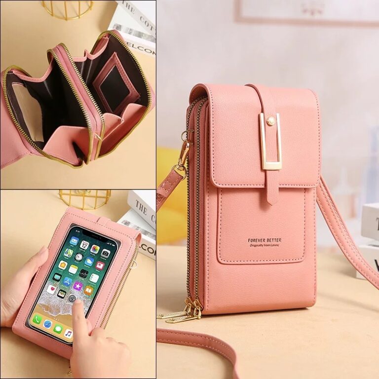 Bolsa Carteira Feminina Porta Celular Com 2 Zíper