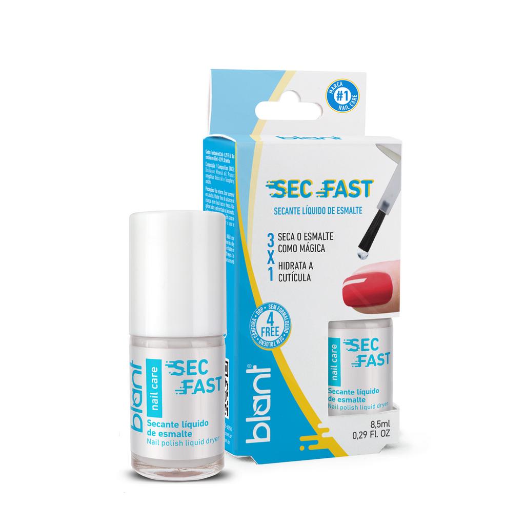 Secante Rápido Esmaltes Sec Fast 3×1 Seca Como Mágica Blant Unhas Manicure Gel Óleo Líquido Express