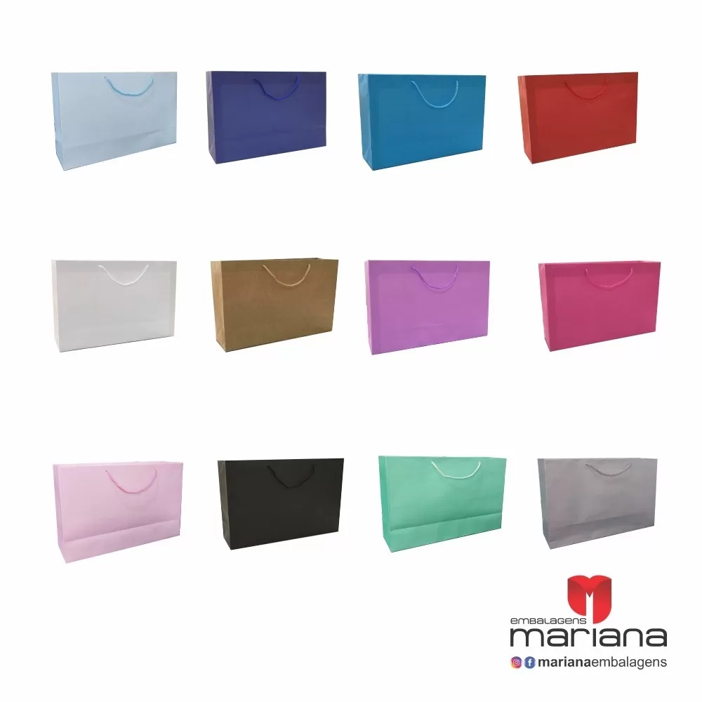 Sacola de Papel Colorida TC 320 21x32x10  – 10 unidades