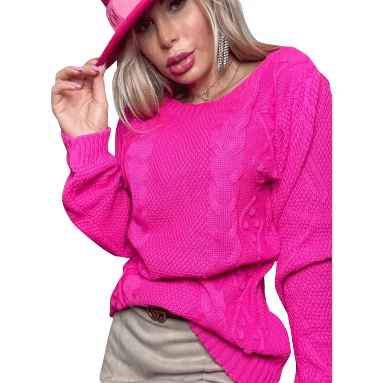 Blusa de Frio Quentinha Manga Longa Tricot de Qual