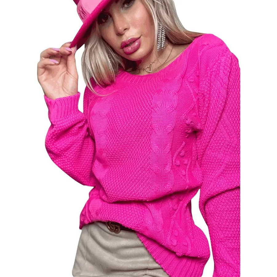 Blusa de Frio Quentinha Manga Longa Tricot de Qualidade
