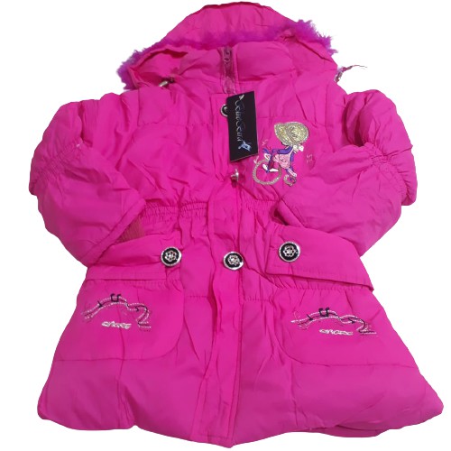 Jaqueta Infantil Menina Nylon Peluciado Sobretudo 