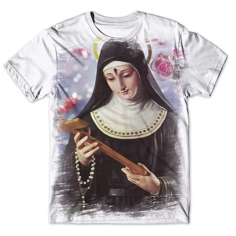 Camisa Camiseta Masculina Católica Santa Rita De 