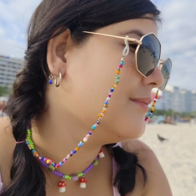 Cordão Cordinha para Oculos de Sol Feminino Salva
