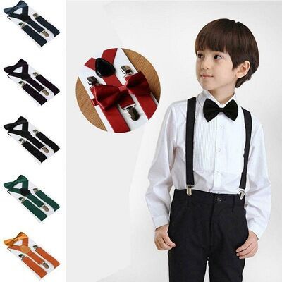kit Suspensasó+Gravata Borboleta Infantil Crianç