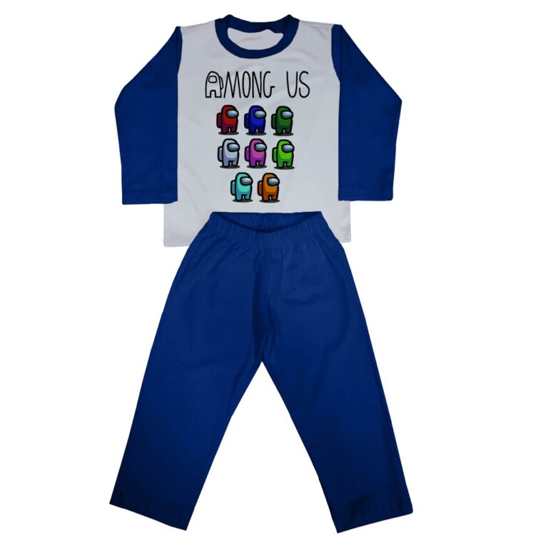 Pijama manga longa e calça Among Us jogo masculin