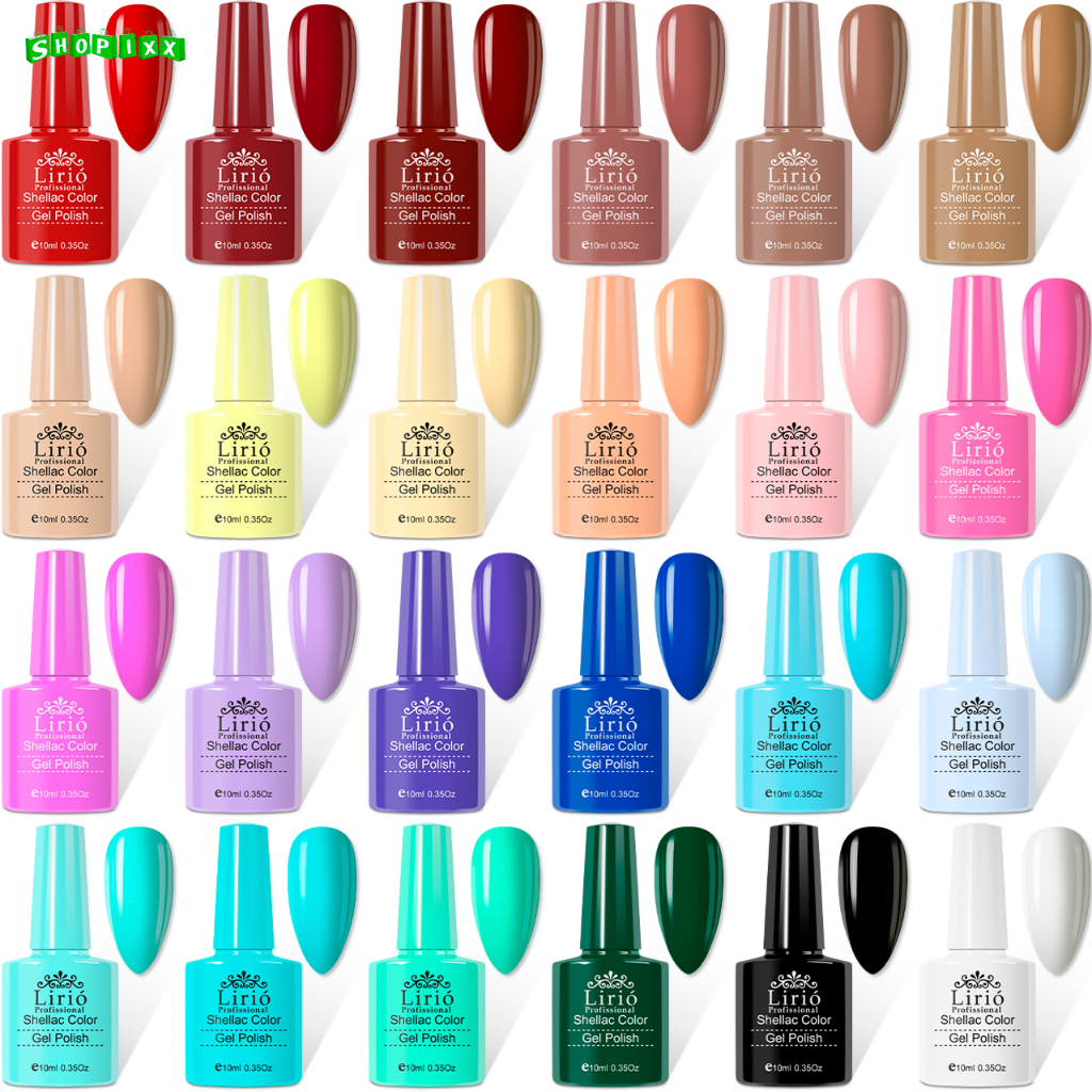 Kit 24,10 Esmaltes Em gel Lirió De Unhas Uso Profissional Shellac Color Gel Polish Unha Acrigel Porc