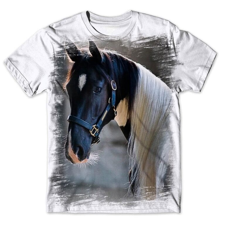 Camisa Camiseta Masculina Cavalo 54