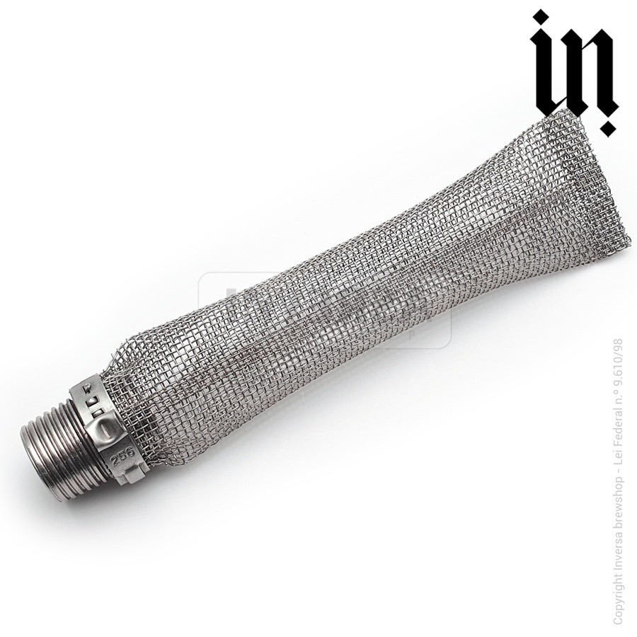Filtro Bazooka Cerveja Em Inox Bazuka Bazuca – 1/2 – 15 Cm