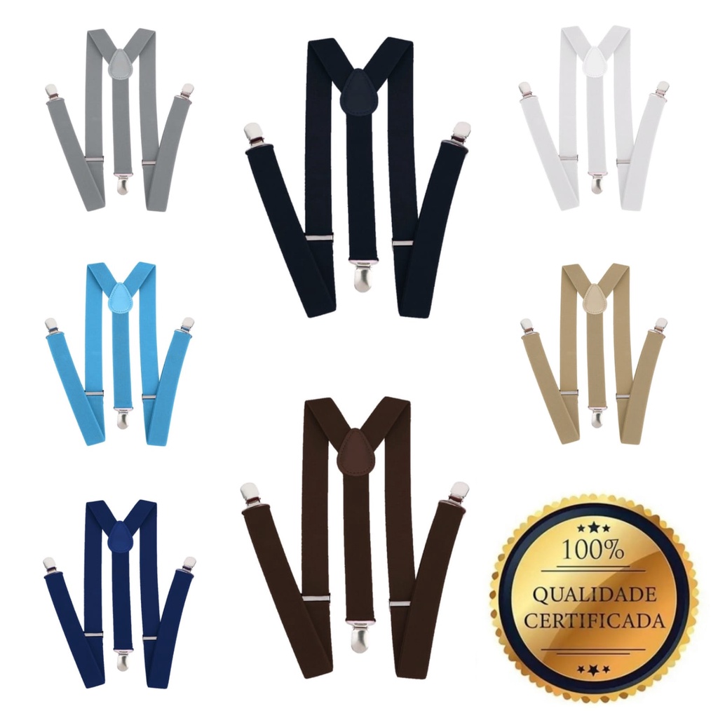 suspensórios infantil varias cores ajustavel