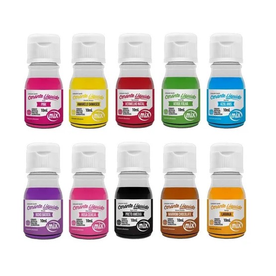 Corantes Alimentício Líquido Confeitaria 10ml Ma