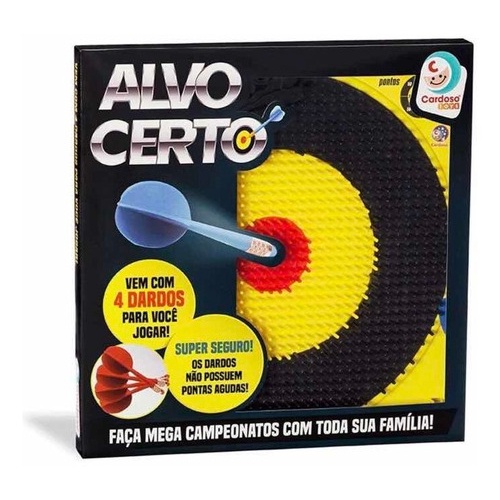 Jogo De Dardos Infantil Alvo Certo – 4 Dardo