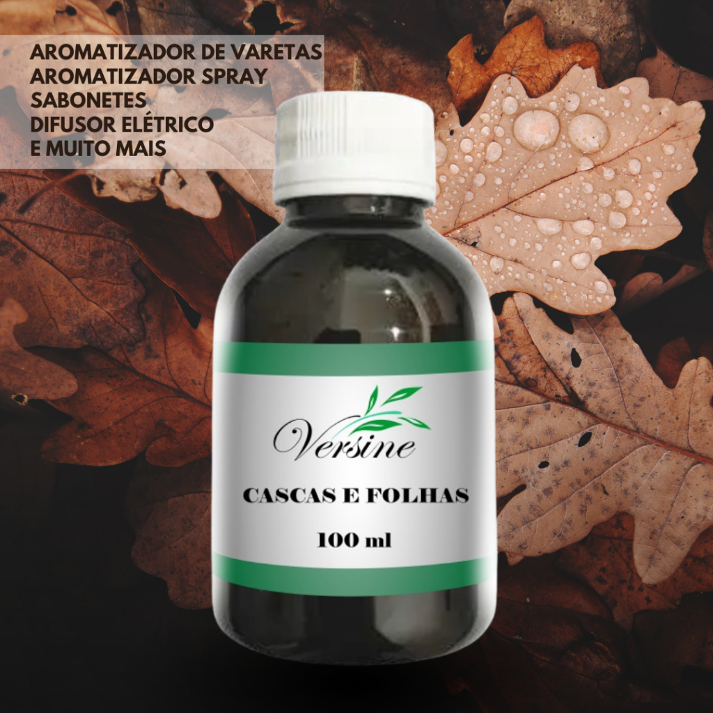 Essência Cascas e Folhas 100 ml Difusor Aromatizador Versine