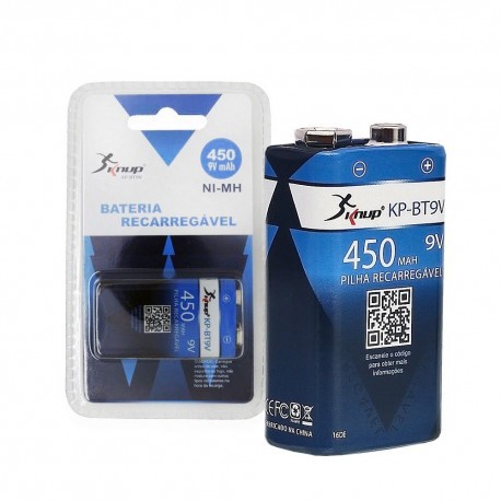 Bateria Recarregável 9V KP-BT9V-K – Knup