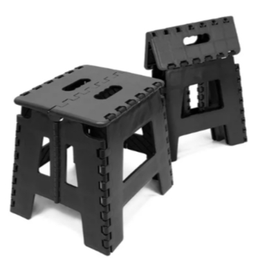 Banquinho Plástico Dobrável Resistente 100kg Mel