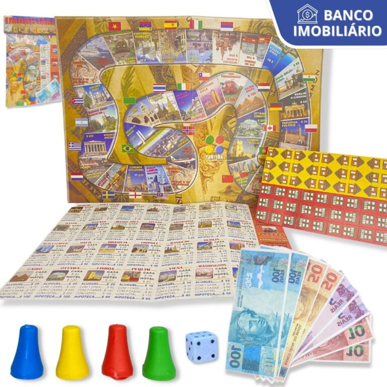 Jogo De Tabuleiro Banco Imobiliário Mesa Brinqued