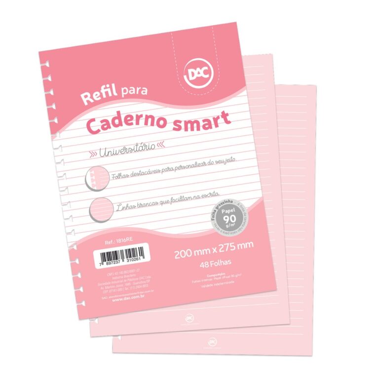 Refil De Folhas P/Caderno Univ. Smart Tira e Põe 