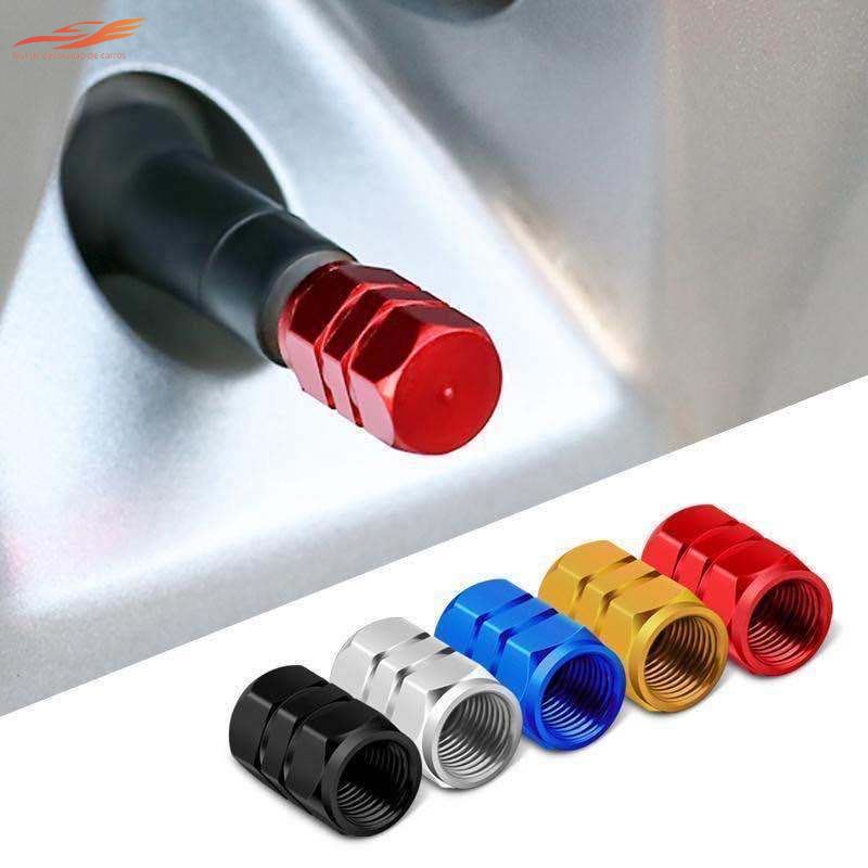 4 Pc Automóveis Válvula Do Pneu Caps Aro Da Roda De Carro Tampas Tampa Estilo Acessórios Motocicleta