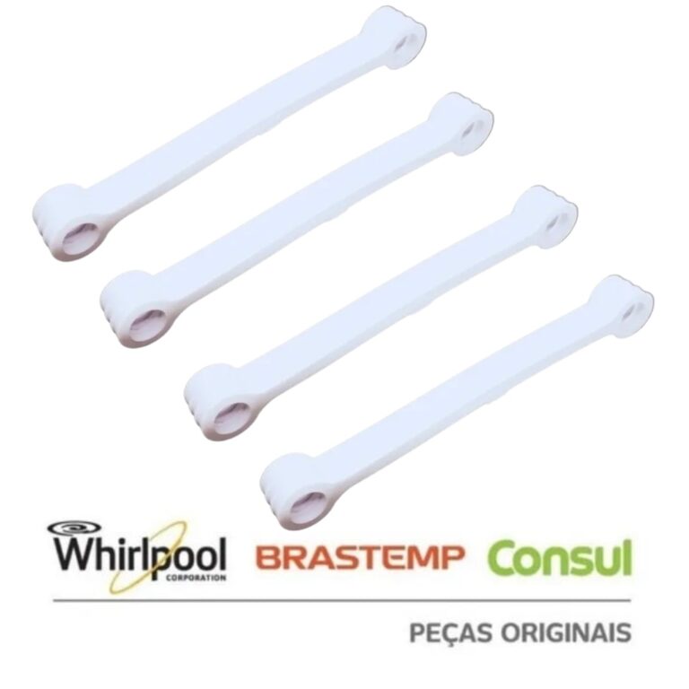 Kit 4 Peças Tirantes Borrachas Branca Brastemp E 