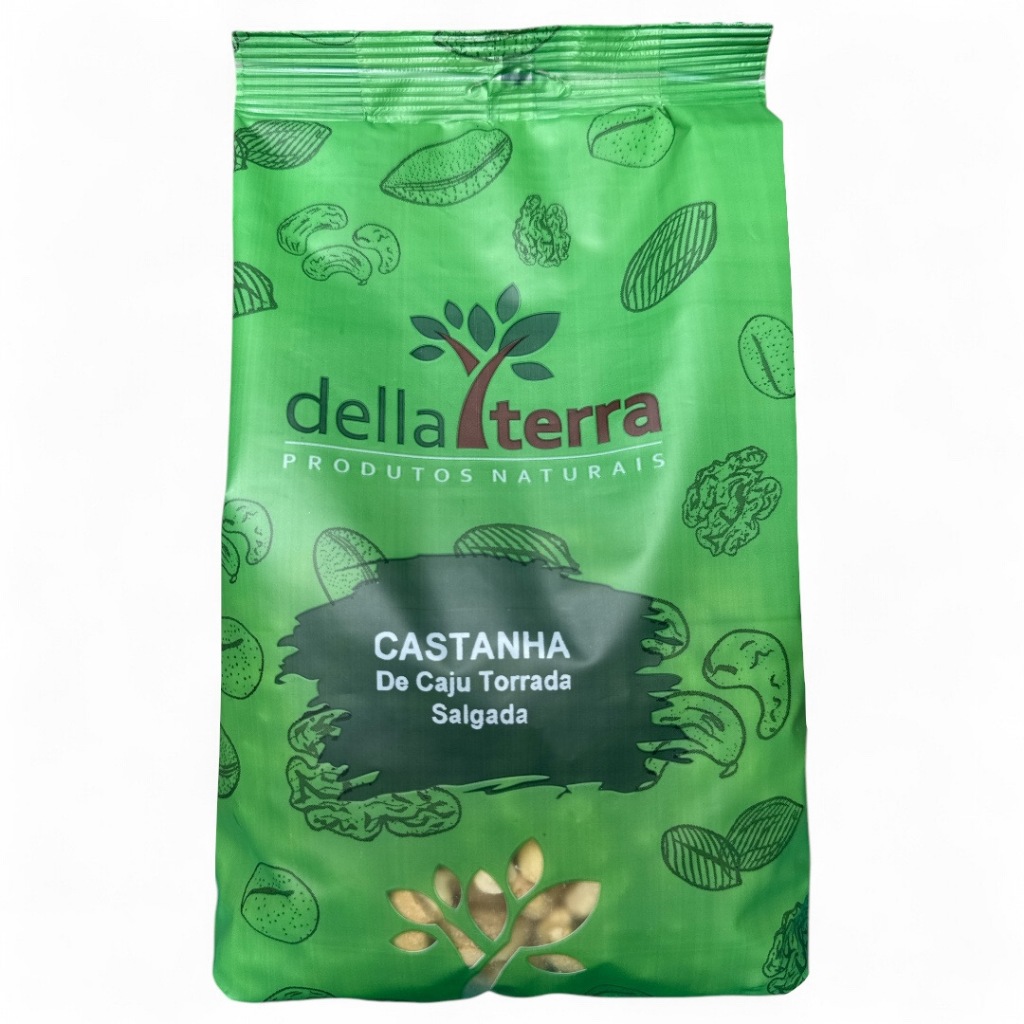 Castanha de Caju Banda e Pedaços Torrada com Sal 500g – Della Terra