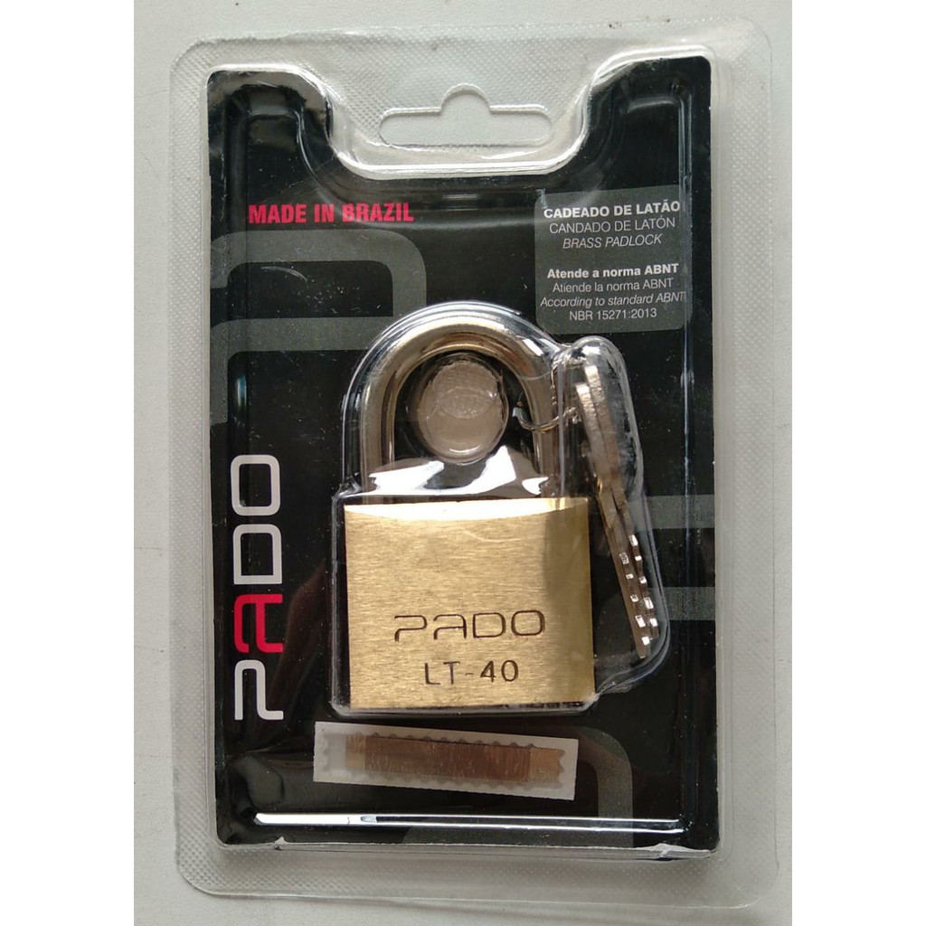 Cadeado Pado 20mm, 25mm, 30mm, 35mm, 40mm, 45mm – 2 chaves