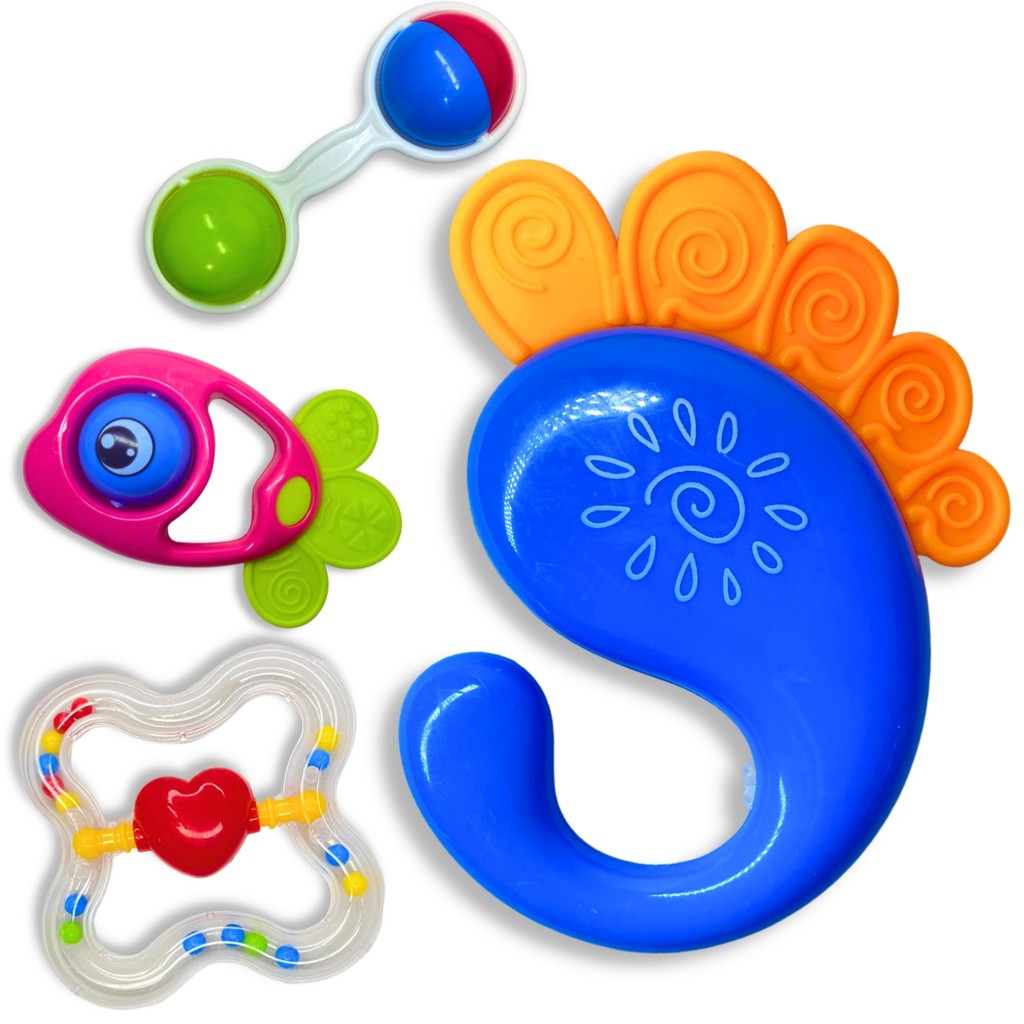 Brinquedo Para Bebê Chocalho Infantil Colorido Resistente