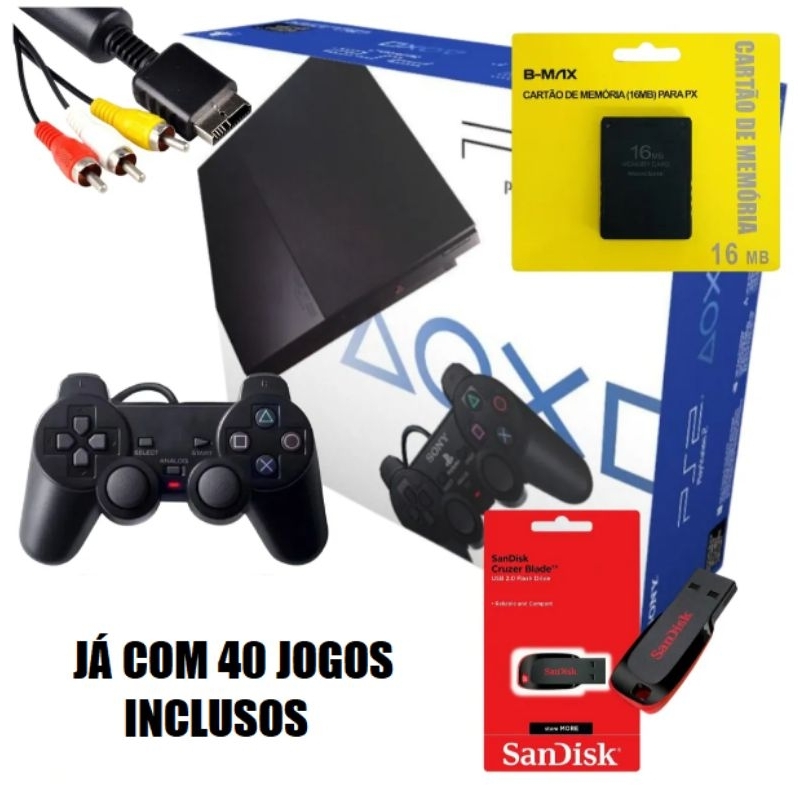 Playstation 2 Com Pendrive 64gb