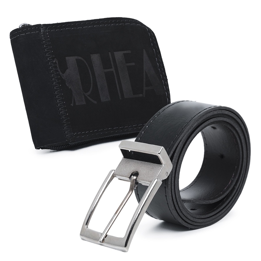 kit masculino carteira rhea + cinto largo