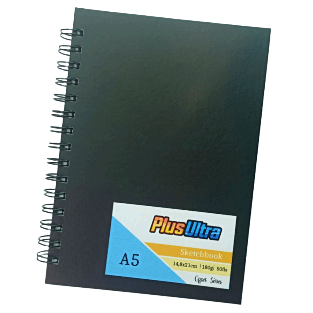 Bloco Sketchbook Hachuras Offset Séries Plus Ultra 180g A5 50fls desenho artístico mangá pintura