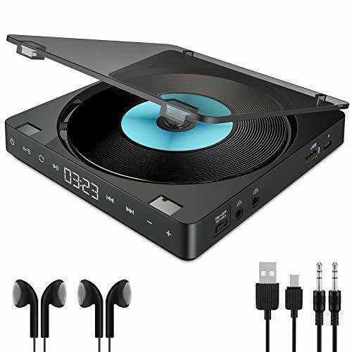 CD Player Portátil Recarregável 1200mAh Botão T