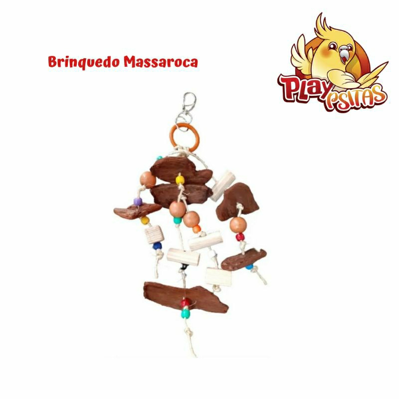 PROMOÇÃO – Brinquedo Massaroca Play Psitas. Ideal para Calopsitas, Agapornis, Papagaio, Aves em gera
