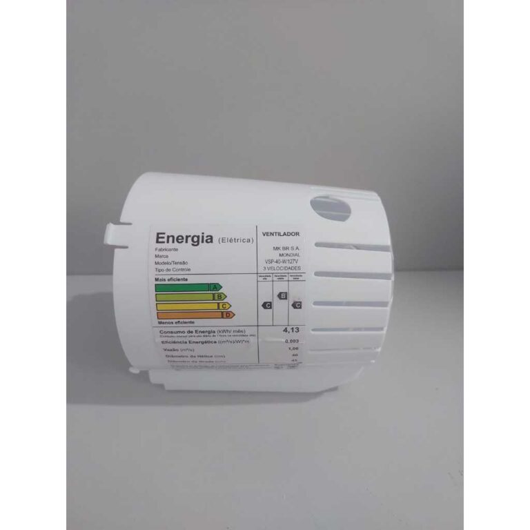 Capa do motor ventilador Mondial 30cm/40cm branco 