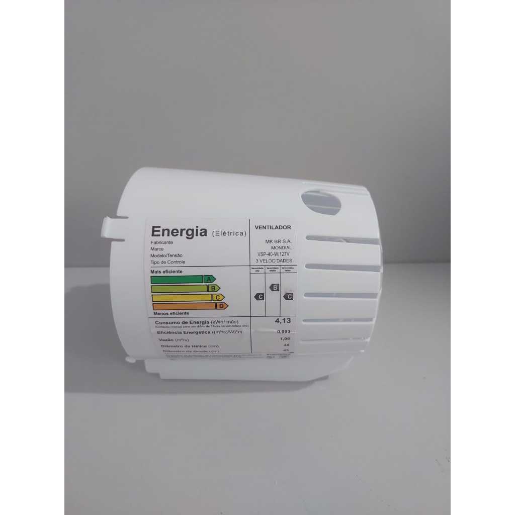Capa do motor ventilador Mondial 30cm/40cm branco original