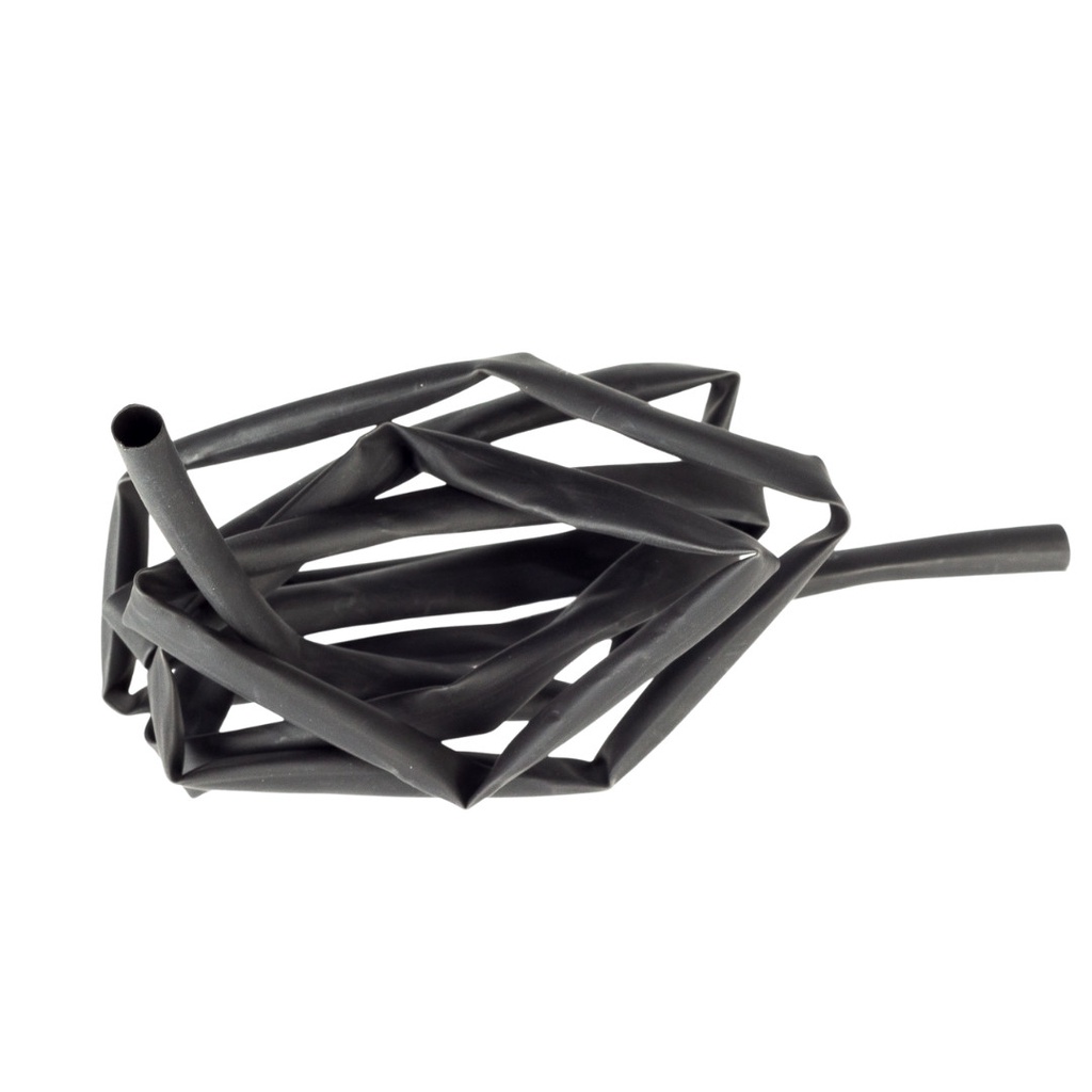 Tubo Espaguete Termo Retrátil Conduite 3,2mm Com 1 Metro Preto Macarrão Anti Chama Isolante Isola Ch