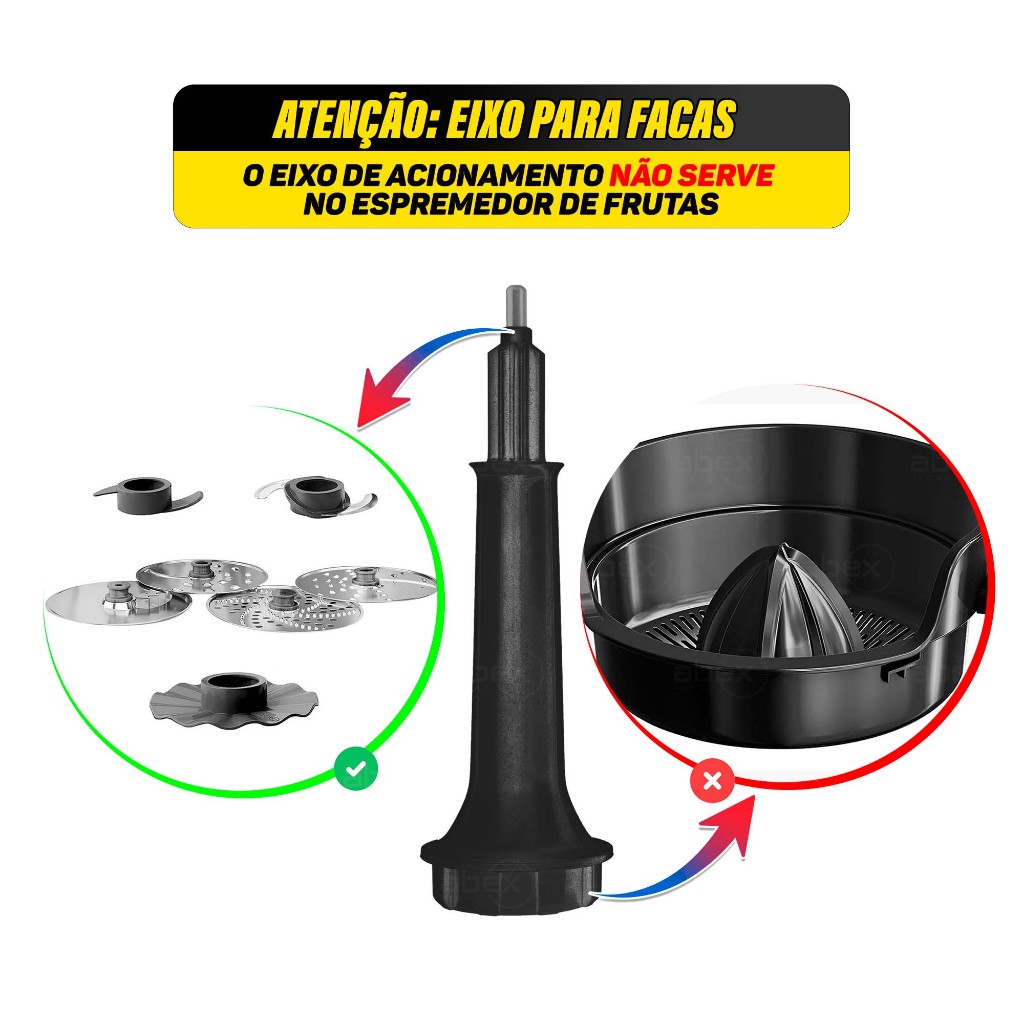EIXO DO ESPREMEDOR MULTIPROCESSADOR PHILIPS WALITA RI7630 ORIGINAL