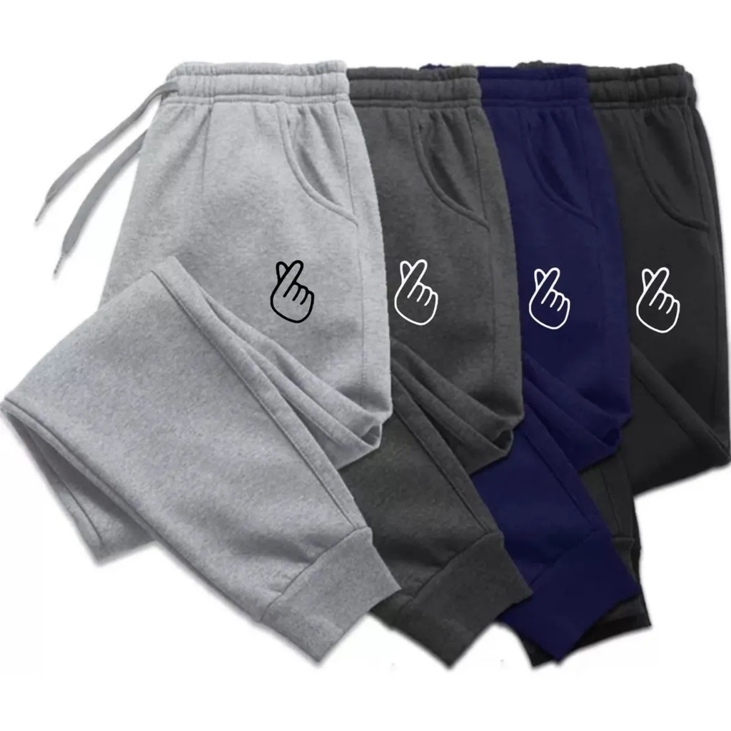 KIT 3 CALÇAS MOLETOM DOLLARS JOGGER SLIM UNISSEX OFERTA