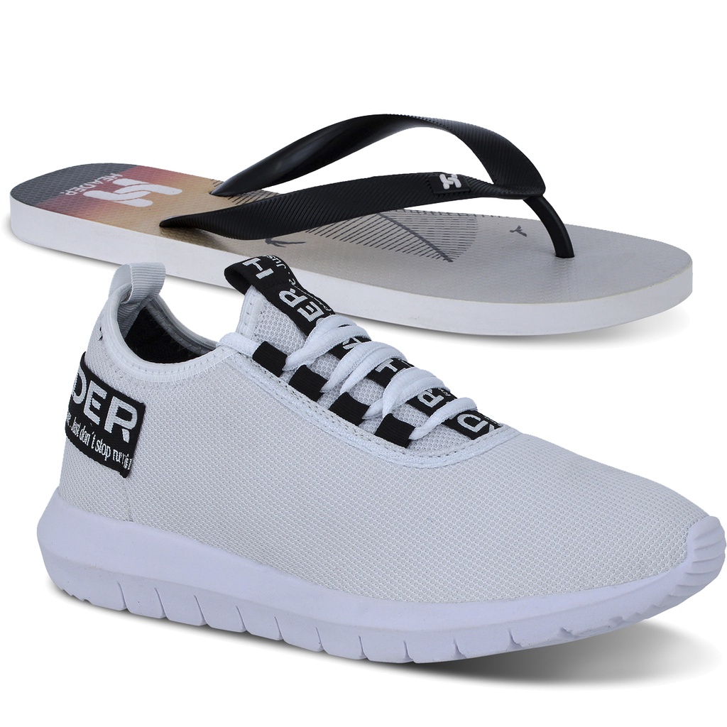 Kit Tênis Masculino Header Impulse Várias Cores Mais Vendido + Chinelo