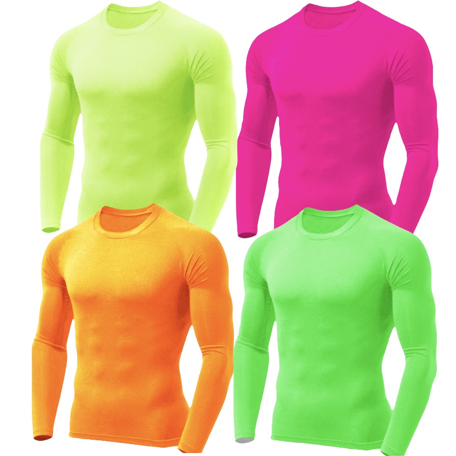 Camisa Neon Proteção Solar Uv+50 Segunda Pele Do P Ao XG