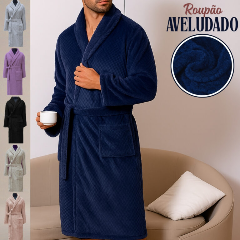 Roupão de Microfibra Adulto Inverno Quentinho Uni