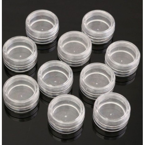Kit Com 12 Potinhos De Acrílico Transparente 10g 