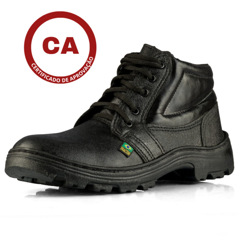 Botina De Segurança Estilo Militar, De Couro, Con