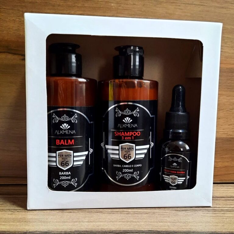 Kit Balm, Óleo para Barba e Shampoo 3×1 For 