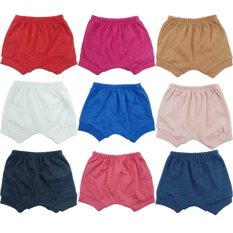 Kit 3 Short para Bebê Tapa Fralda Roupa de Bebê