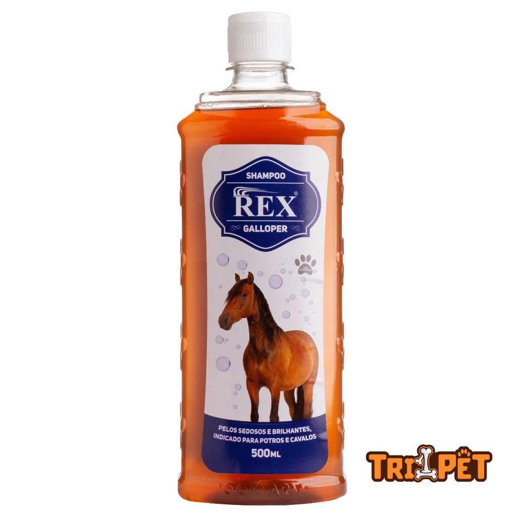 Shampoo Crescer Cabelos Para Cavalos Pelos Crina Rex Galloper – 500Ml Grande