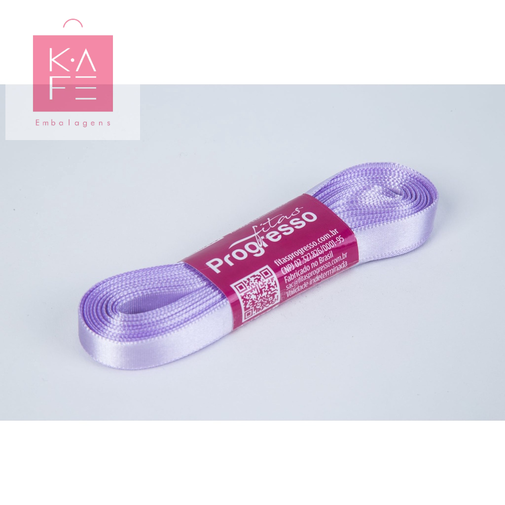 Fita de Cetim Lilás Cor 245 – 01 unidade – Progresso – Kafe Embalagens